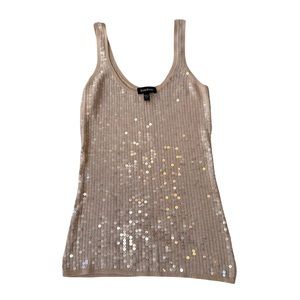Bebe sequin knit tank top